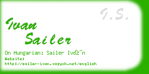 ivan sailer business card